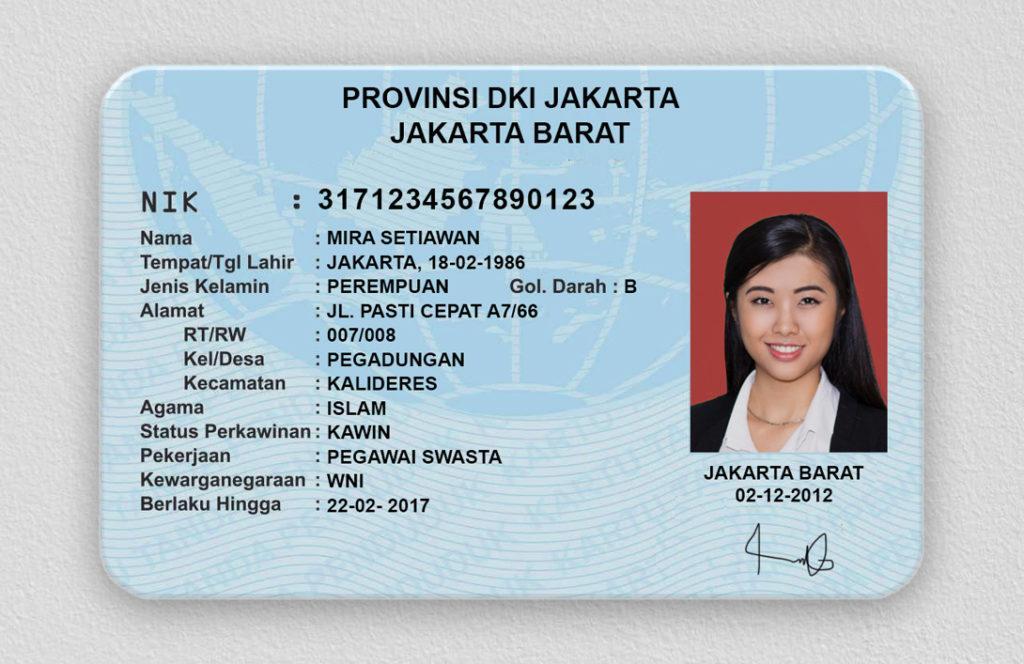 Contoh foto KTP